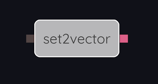 SpecialNodes set2vector