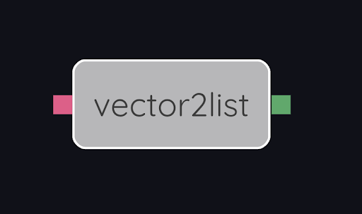 SpecialNodes vector2list